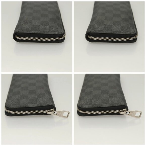 LOUIS VUITTON Damier Graphite Zippy Wallet Vertical N63095 LV Auth SW1050 - Picture 16 of 16